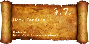 Hock Terézia névjegykártya